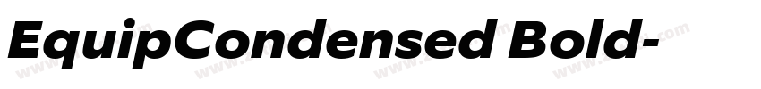 EquipCondensed Bold字体转换
